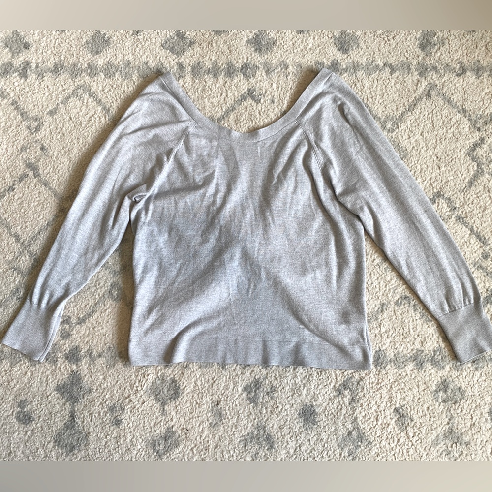Victoria’s Secret, Grey Cross Back Sweater, Size L